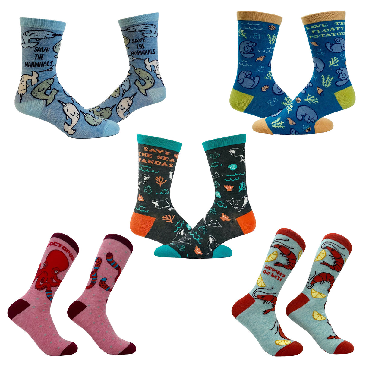 Womens Funny Sock Bundles Cute Socks with Sarcastic Sayings and Fun Graphic Designs
