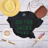 Womens Oh For Lucks Sake T Shirt Funny Shamrock Clover Cool Saint Patricks Day