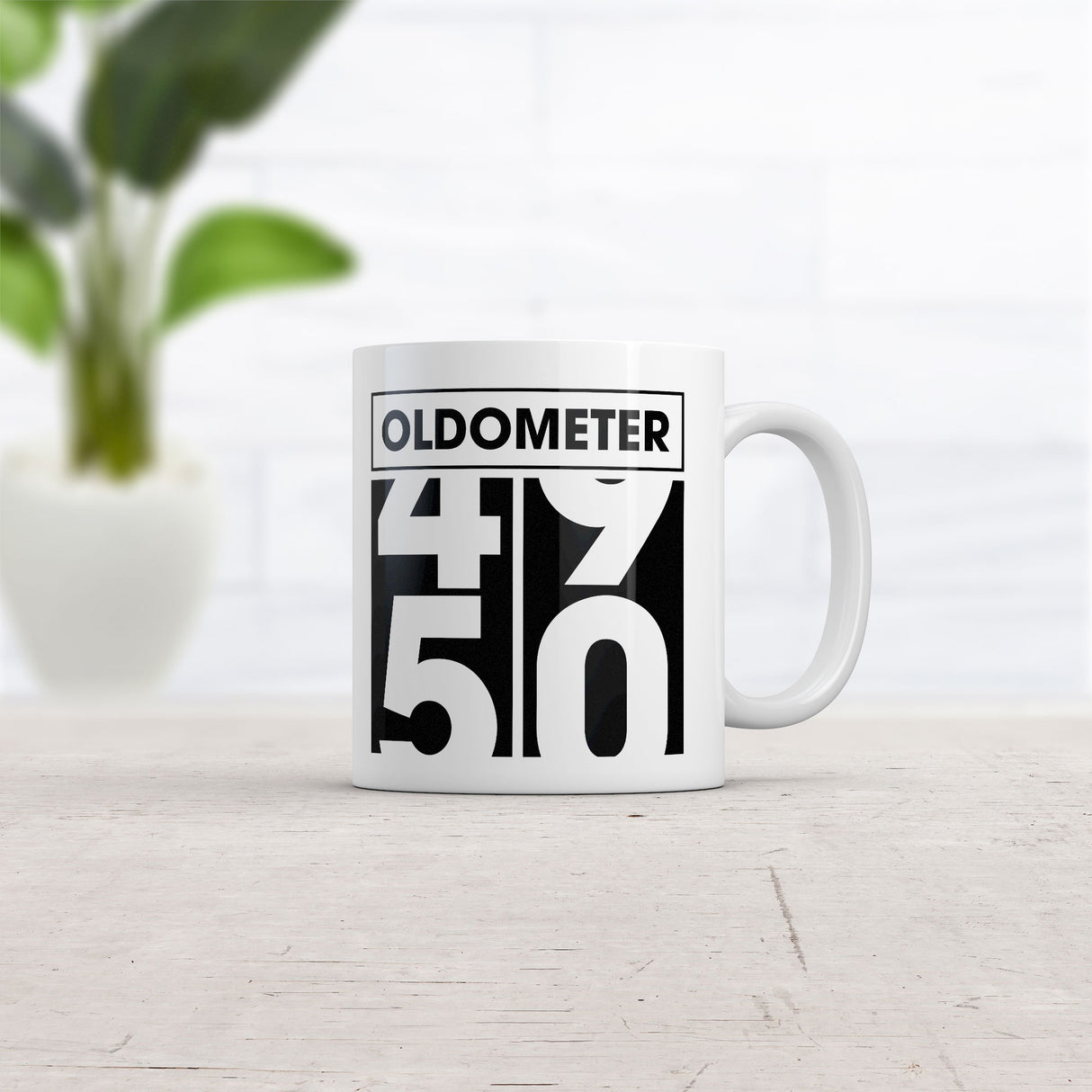 Oldometer Mug Funny Sarcastic Old Person Graphic Novelty Coffee Cup-11oz