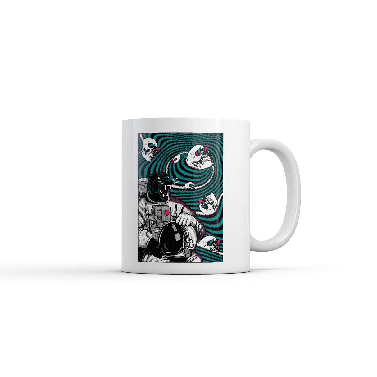Panther Astronaut Mug Funny Sarcastic Space Graphic Novelty Coffee Cup-11oz