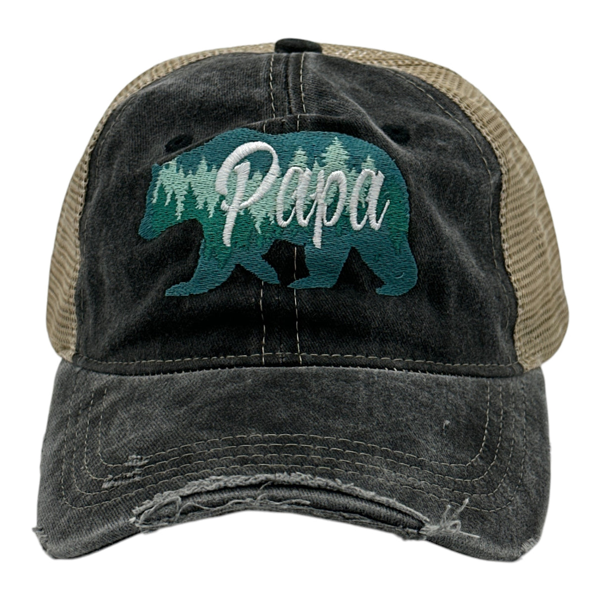 Papa Bear Hat Funny Fathers Day Gift Graphic Cap