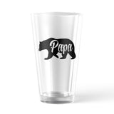 Papa Bear Pint Glass Funny Cool Father's Day Dad Gift Novelty Cup-16 oz