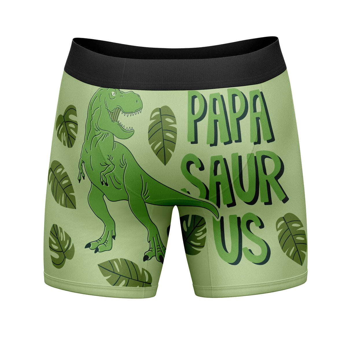 Mens Papasaurus Boxer Briefs Funny Fathers Day Trex Graphic Novelty Underwear For Dad