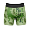 Mens Papasaurus Boxer Briefs Funny Fathers Day Trex Graphic Novelty Underwear For Dad