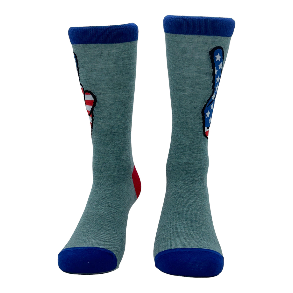 Women's USA Peace Hands Socks Funny Awesome Fourth Of July Patriotic Flag Lovers Footwear