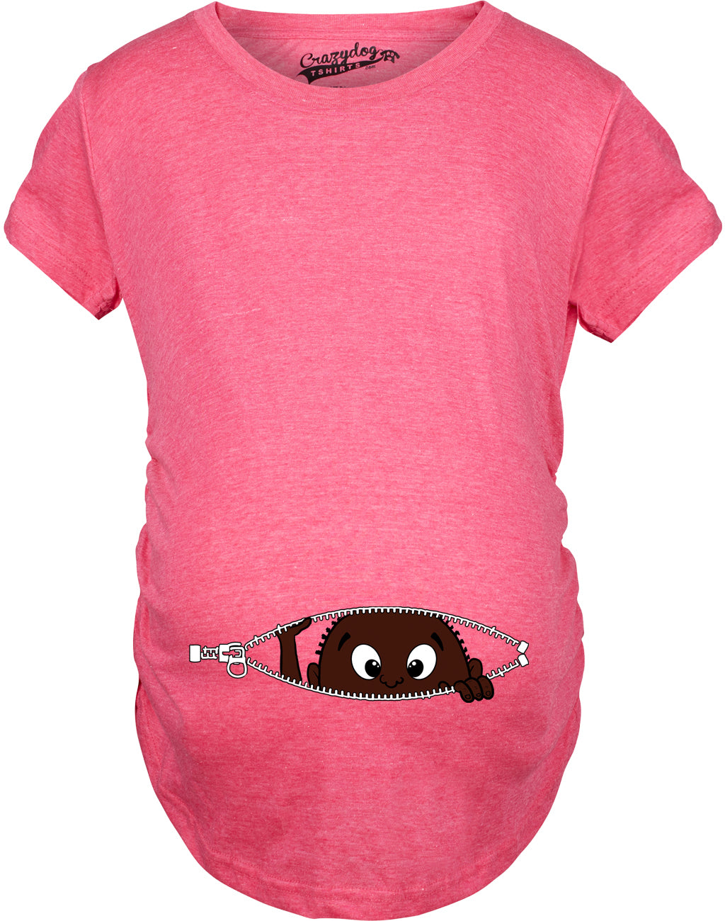 Maternity African American Baby Peeking Funny T shirts Pregnancy Annoucement T shirt