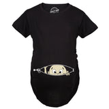 Maternity Baby Peeking T Shirt Funny Pregnancy Tee For Expecting Mothers