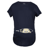 Maternity Baby Peeking T Shirt Funny Pregnancy Tee For Expecting Mothers