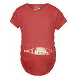 Maternity Baby Peeking T Shirt Funny Pregnancy Tee For Expecting Mothers