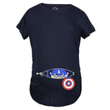 Maternity Peeking Captain Baby Funny Pregnancy Announcement Pregnant T shirt