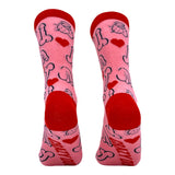 Women's Penises and Hearts Socks Funny Offensive Naughty Dick Footwear