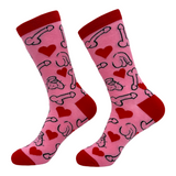 Women's Penises And Hearts Socks Funny Offensive Naughty Dick Footwear