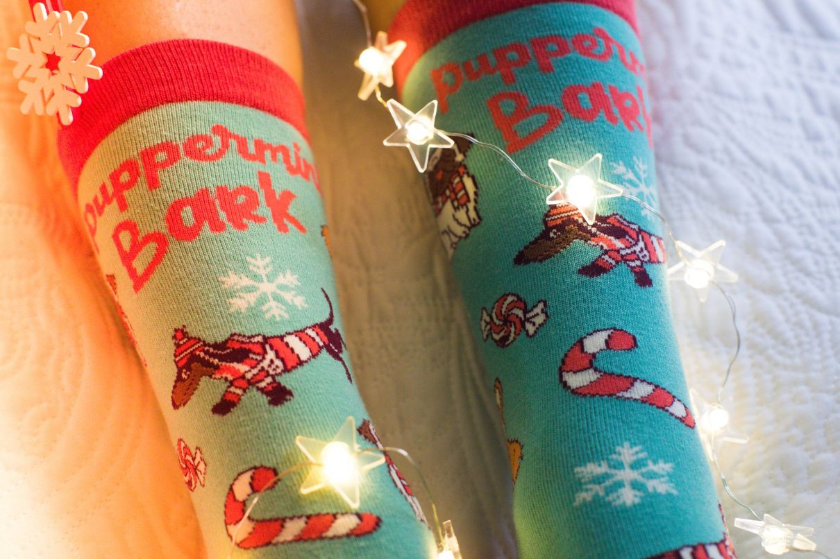 Youth Peppurrmint Meowcha Socks Funny Pet Dog Puppy Animal Lover Christmas Coffee Mocha Footwear