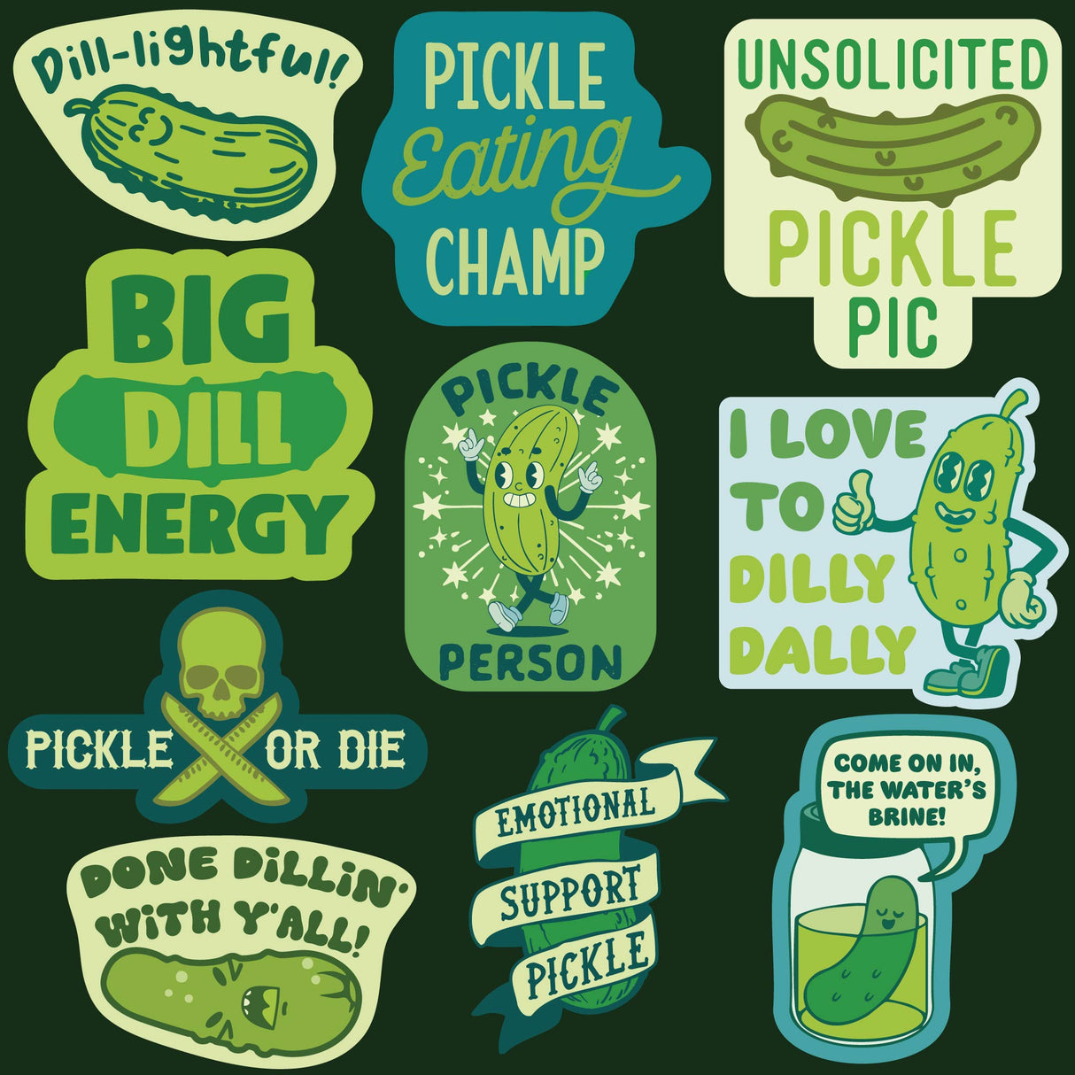 More Pickles Sticker Extra Large Stickers for Adults Funny Adhesives with Memes