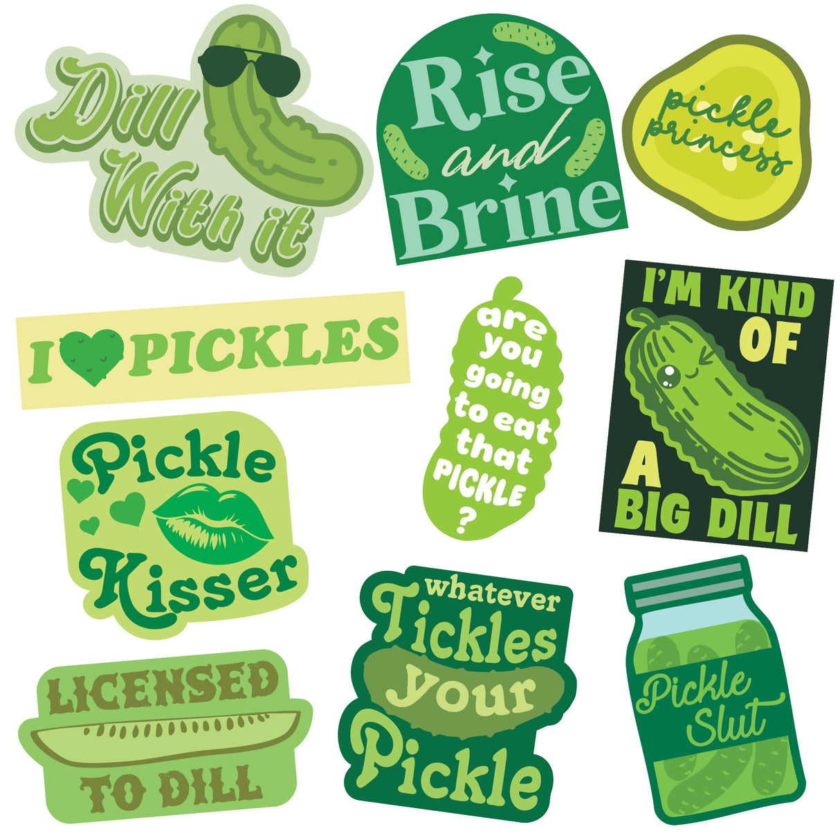 Pickle Sticker Extra Large Stickers for Adults Funny Adhesives with Memes