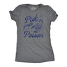 Womens Funny T Shirts Pick Your Poison Sarcastic Scorpion Graphic Tee For Ladies