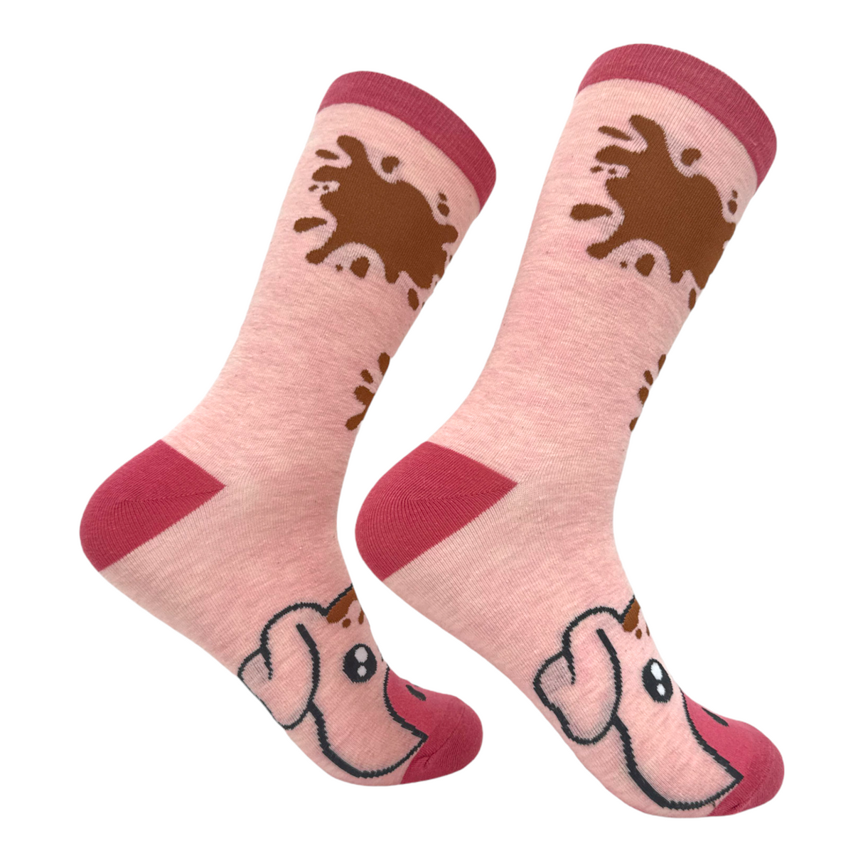 Women's Muddy Pig Socks Funny Cute Farm Animal Novelty Footwear