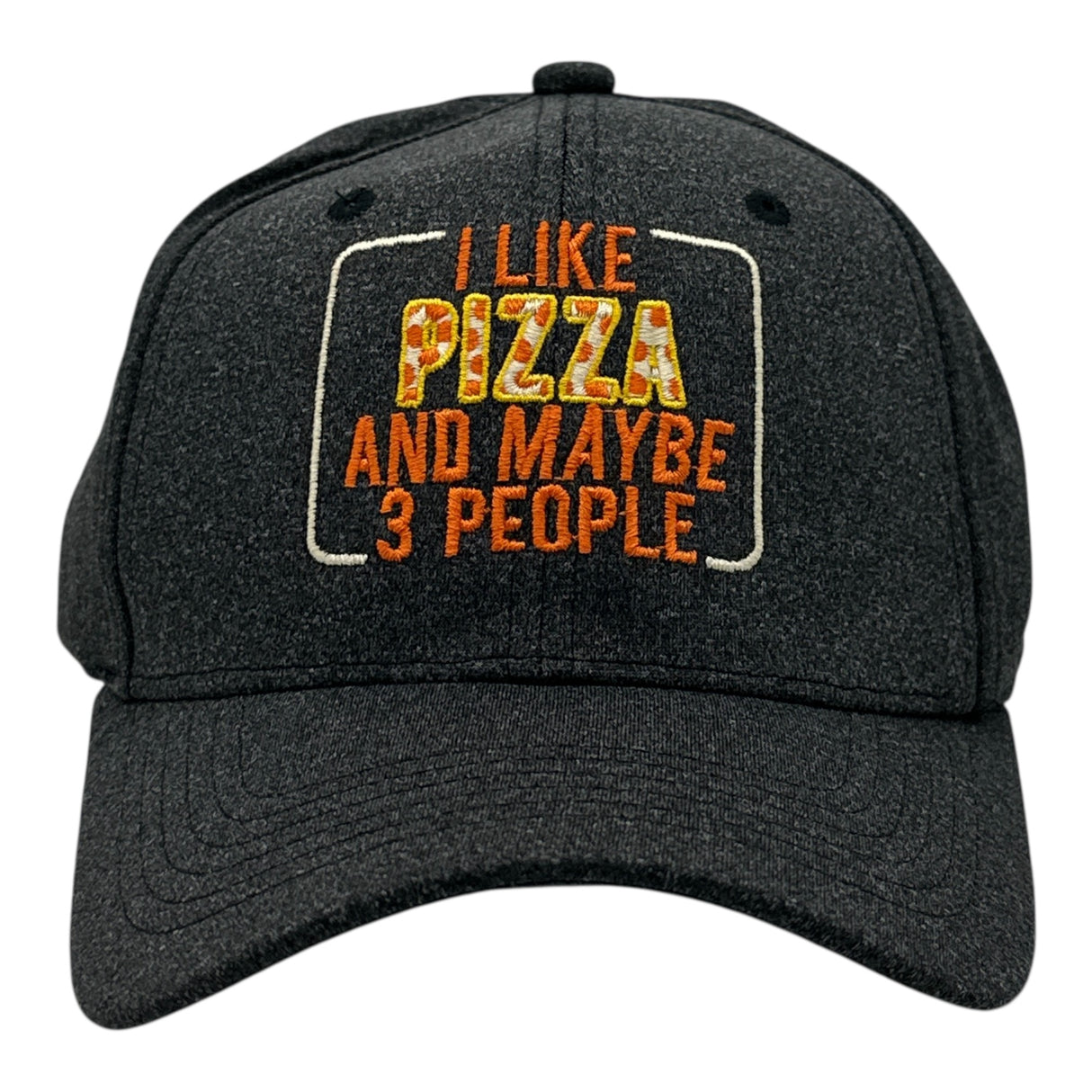 I Like Pizza and Maybe 3 People Hat Funny Sarcastic Food Graphic Novelty Cap