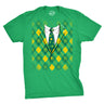 Plaid Green Tuxedo Men's Tshirt