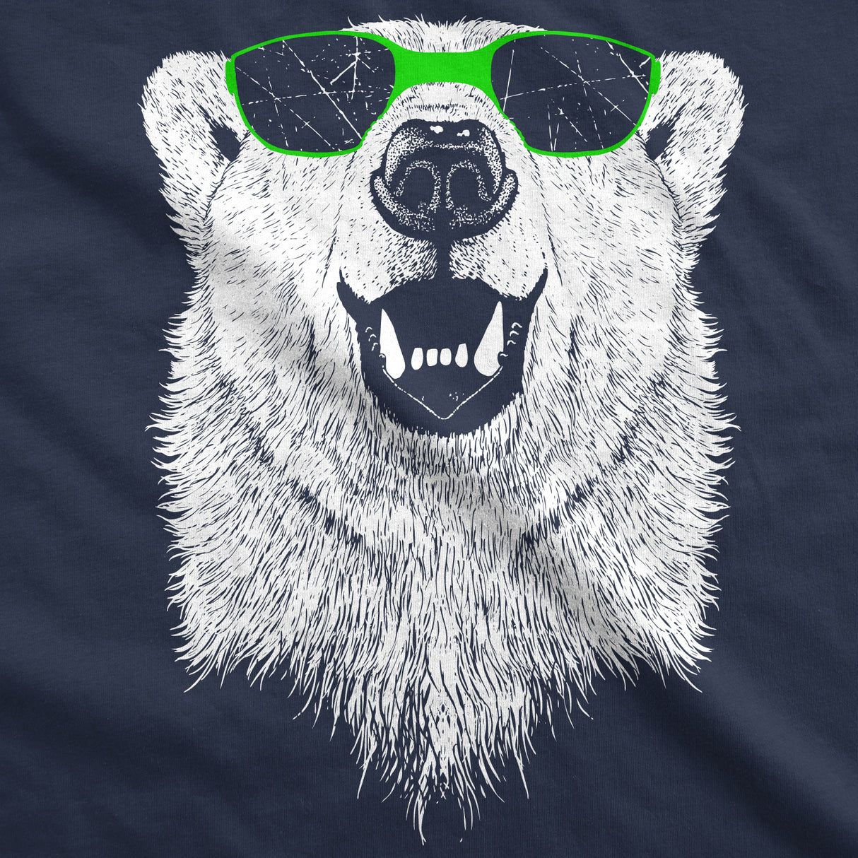 Polar Bear In Sunglasses Graphic Funny Cool Unisex Pull Over Hoodie