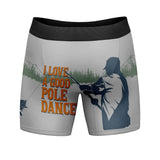 Mens Pole Dance Boxer Briefs Funny Sarcastic Fishing Joke Graphic Novelty Underwear For Guys