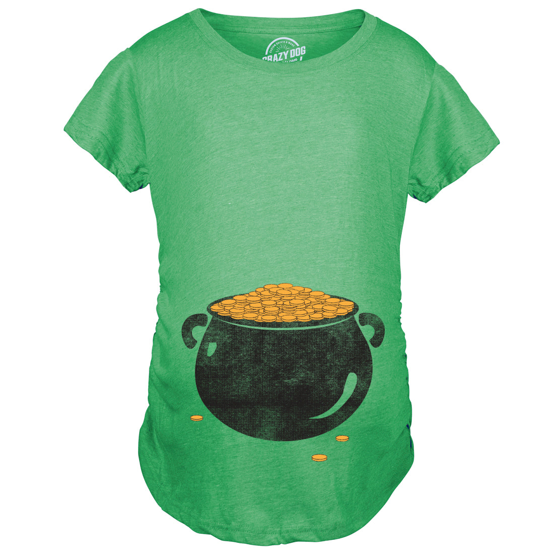 Maternity Pot of Gold Baby Bump Funny Saint Patricks Day Announcement T Shirt