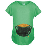 Maternity Pot of Gold Baby Bump Funny Saint Patricks Day Announcement T Shirt