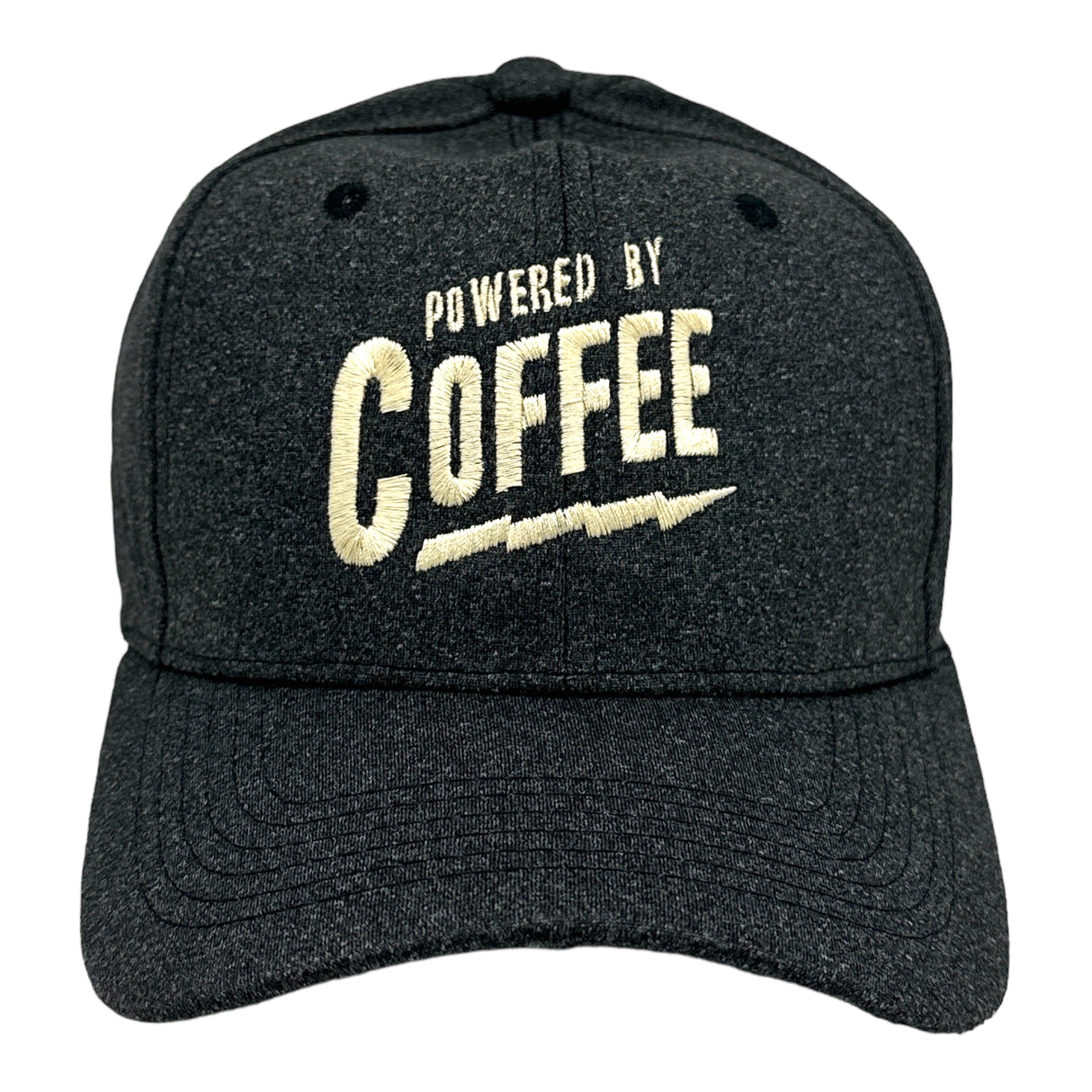 Powered By Coffee Hat Funny Sarcastic Cool Saying Vintage Cap