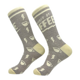 Men's Powered By Coffee Socks Funny Caffeine Lovers Novelty Socks