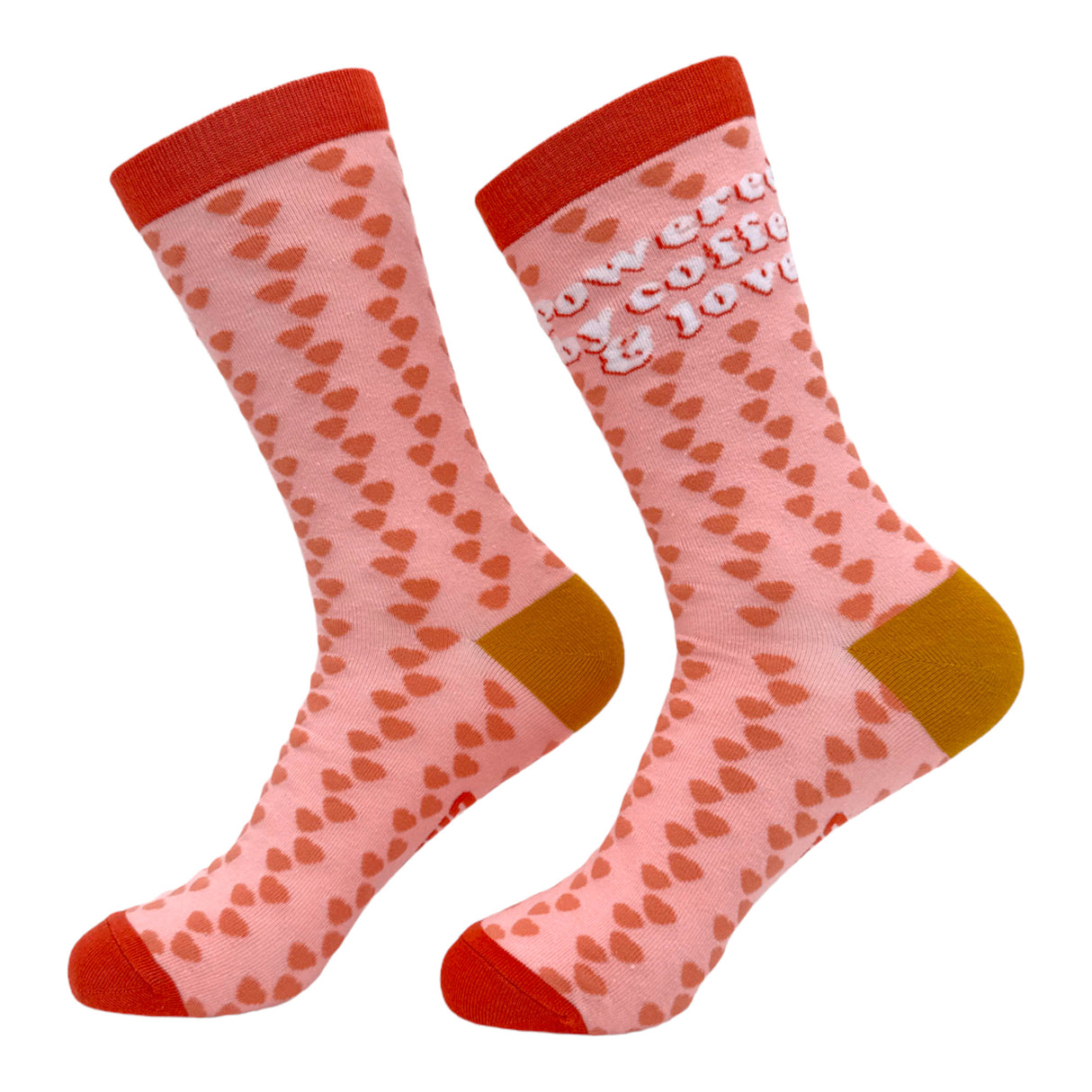 Women's Powered By Coffee and Love Socks Funny Cute Footwear
