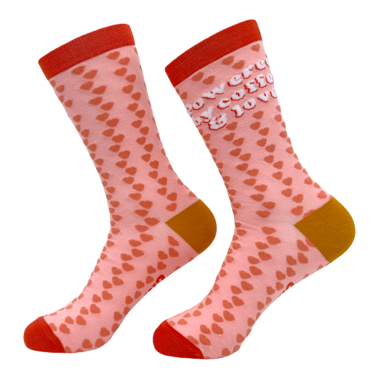 Women's Powered By Coffee And Love Socks Funny Cute Footwear