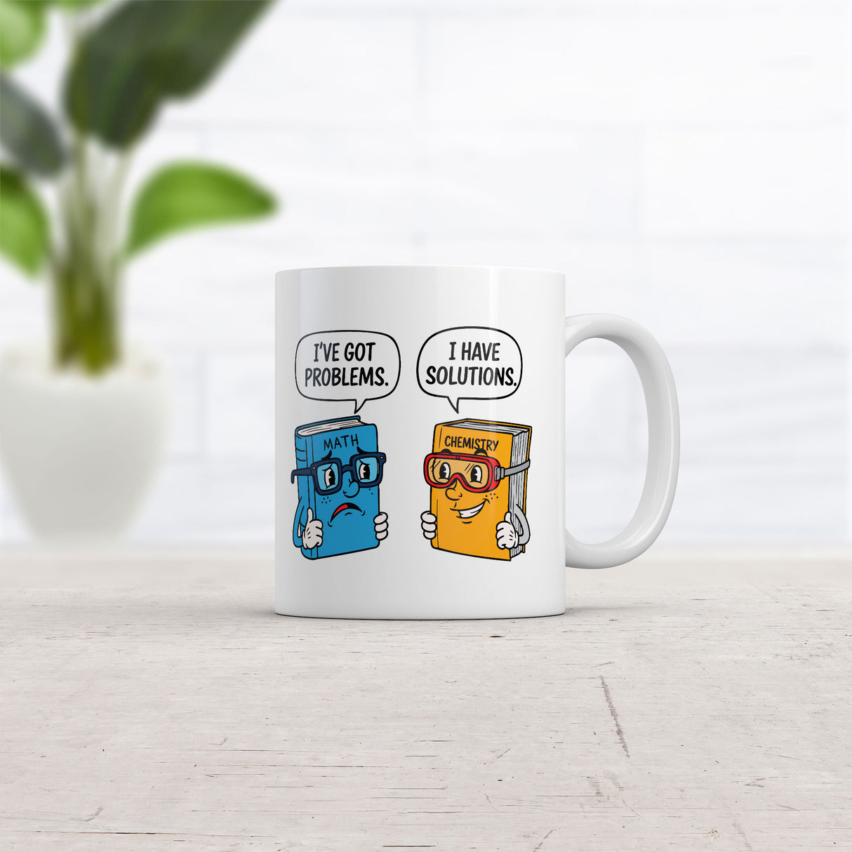 Problems and Solutions Mug Funny Sarcastic Math and Science Graphic Novelty Coffee Cup-11oz