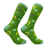 Women's Prone to Shenanigans Socks Funny St Paddys Day Parade Clover Footwear