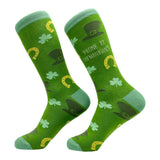 Women's Prone to Shenanigans Socks Funny St Paddys Day Parade Clover Footwear