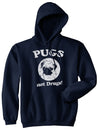 Pugs Not Drugs Sweater Pug Face Funny Shirts Dogs Humor Novelty Hoodie