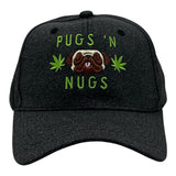 Pugs N Nugs Hat Funny Sarcastic 420 Graphic Novelty Puppy Lover Cap