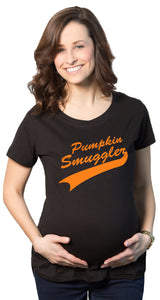 Maternity Pumpkin Smuggler Funny Fall T Shirt Cute Halloween Pregnancy Tee