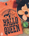 Womens HalloQueen Shirt Funny Halloween Queen Tee for Ladies Cute Costume T shirt