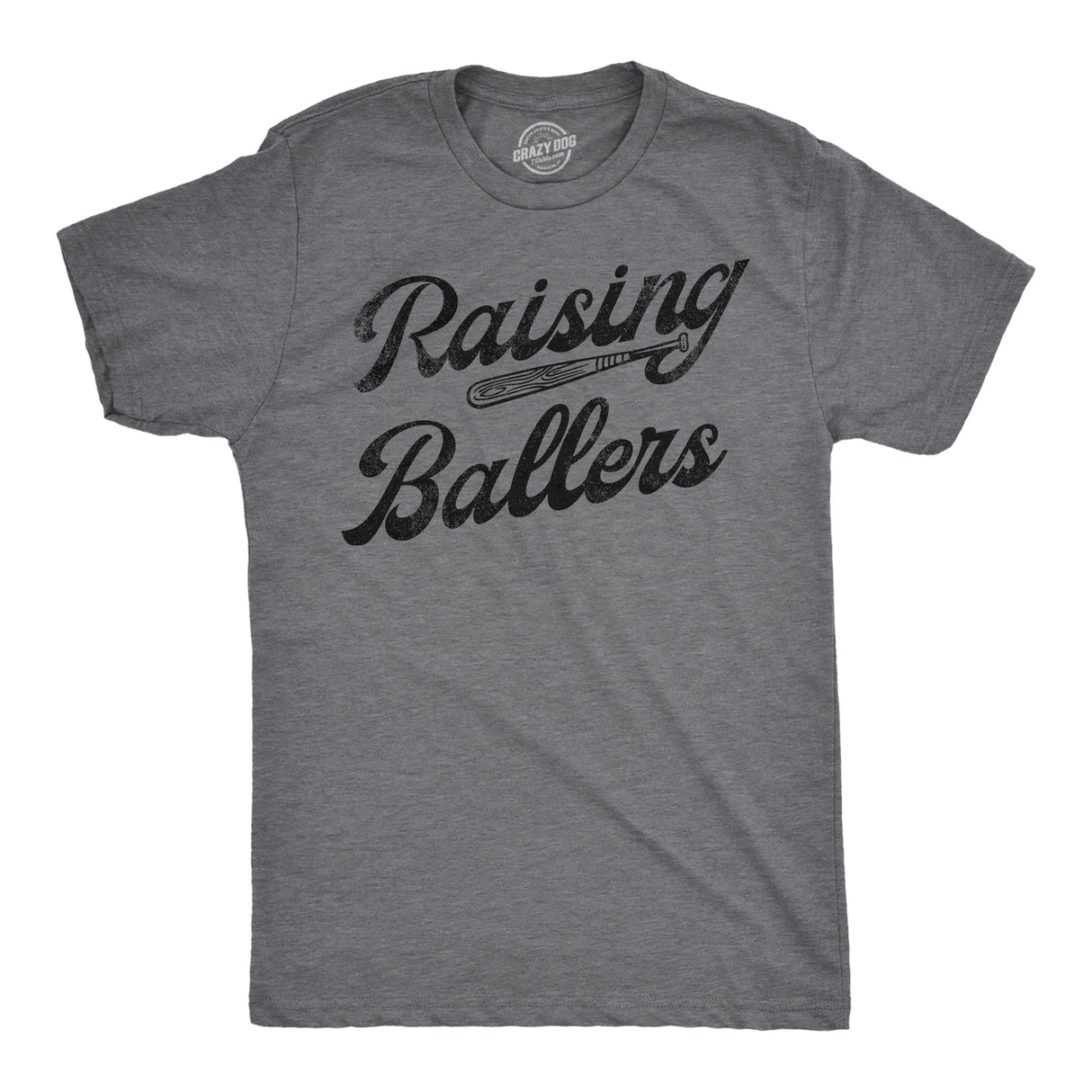 Mens Funny T Shirts Raising Ballers Sarcastic Baseball Graphic Tee for Men