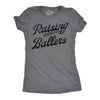 Womens Funny T Shirts Raising Ballers Sarcastic Baseball Graphic Tee For Ladies