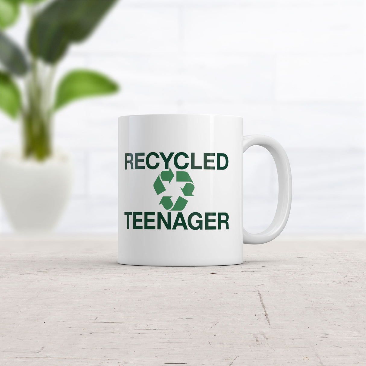 Recycled Teenager Mug Funny Sarcastic Graphic Novelty Coffee Cup-11oz