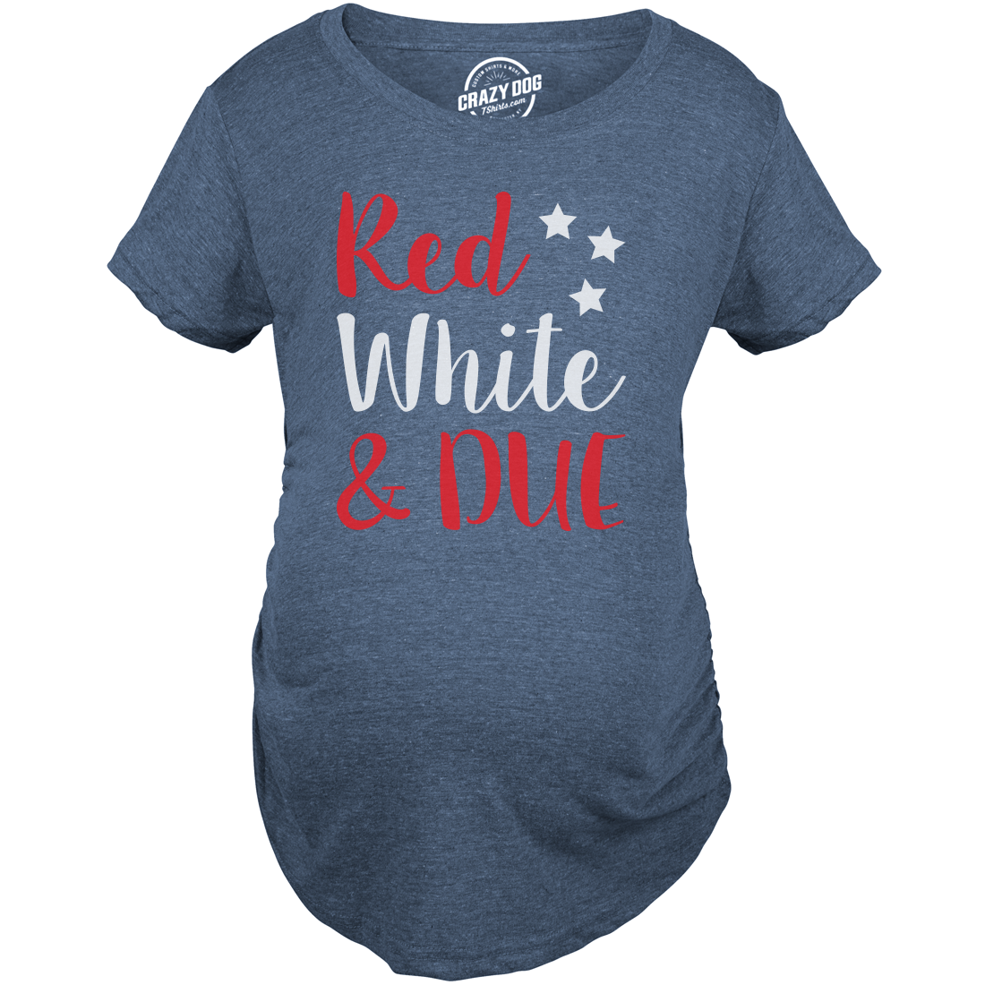 Maternity Red White And Due Pregnancy Tshirt Cute Patriotic Baby Tee For Baby Bump