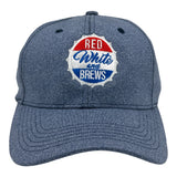 Red White and Brews Hat Funny Vintage USA Beer Novelty Cap