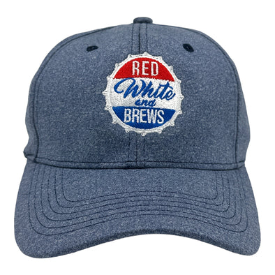 Red White and Brews Hat Funny Vintage USA Beer Novelty Cap