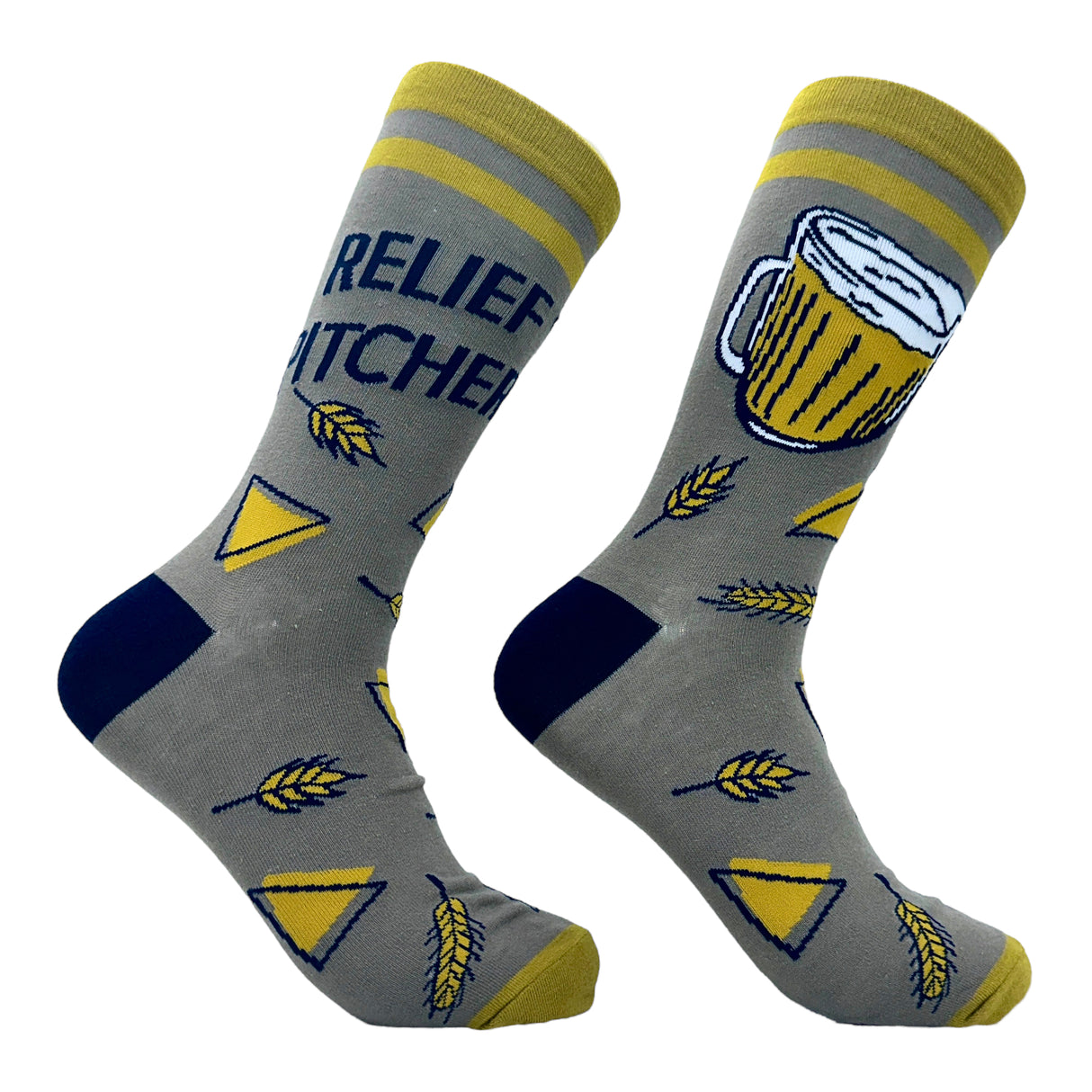 Men's Relief Pitcher Socks Funny Beer Lovers Drinking Joke Novelty Footwear