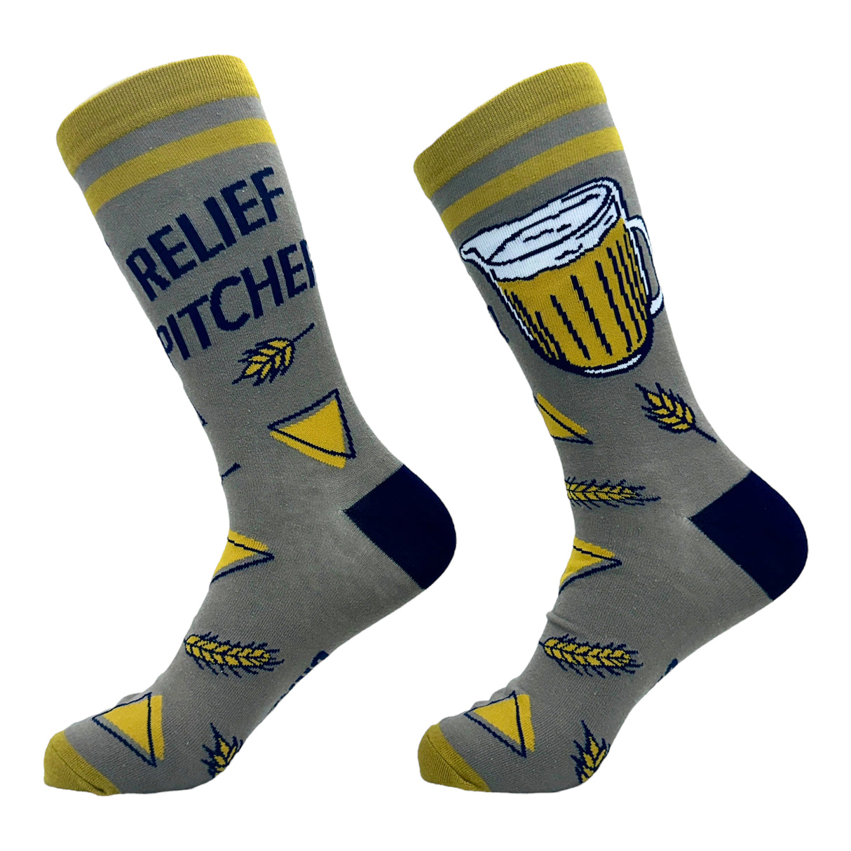 Men's Relief Pitcher Socks Funny Beer Lovers Drinking Joke Novelty Footwear