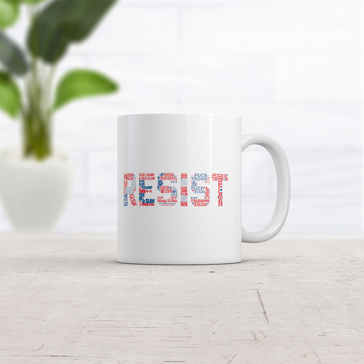 Resist Fuck Trump Elon Mug Funny Sarcastic Political Graphic Novelty Coffee Cup-11oz