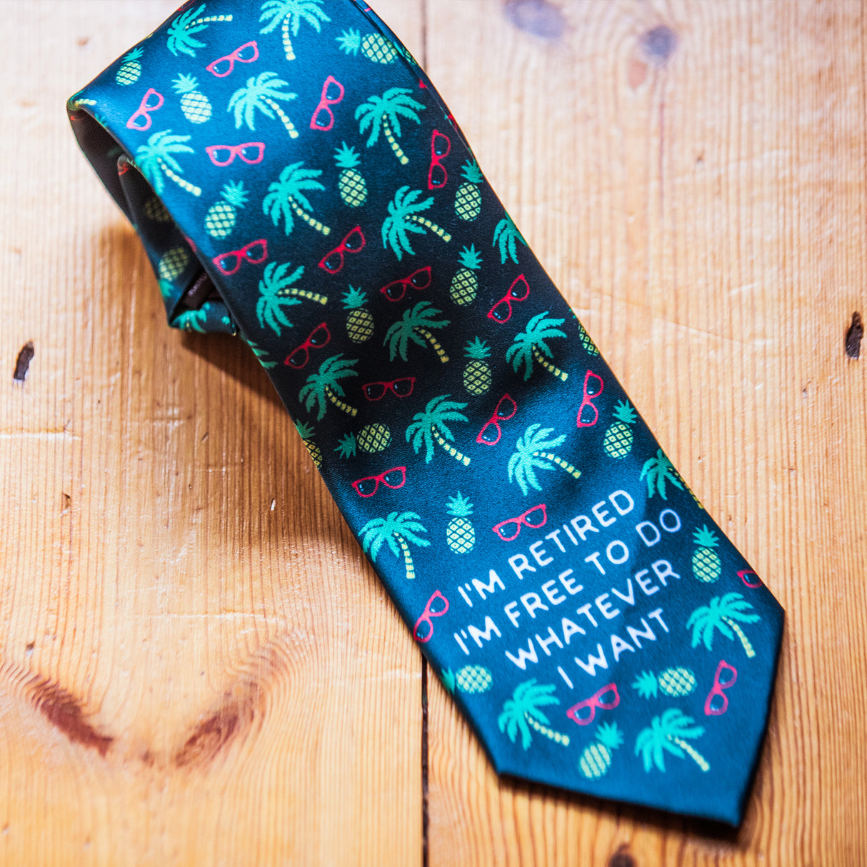 I'm Retired I'm Free to Do Whatever I Want Necktie Funny Ties Retirement Tie Mens Novelty Neckties