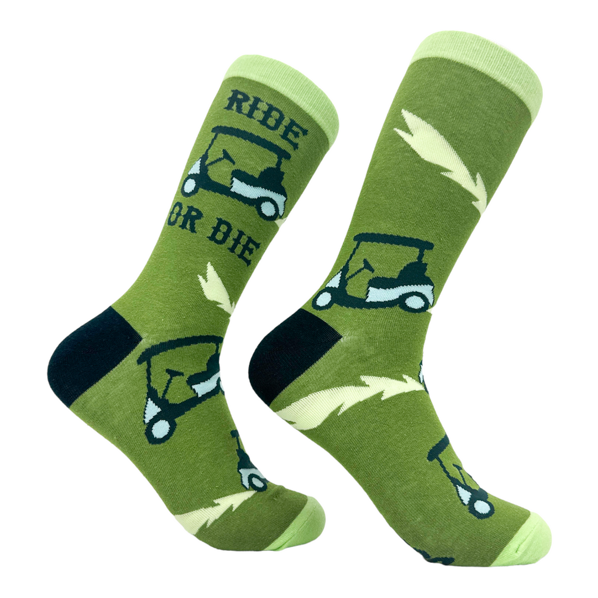 Men's Ride Or Die Socks Funny Golf Cart Golfing Lovers Footwear