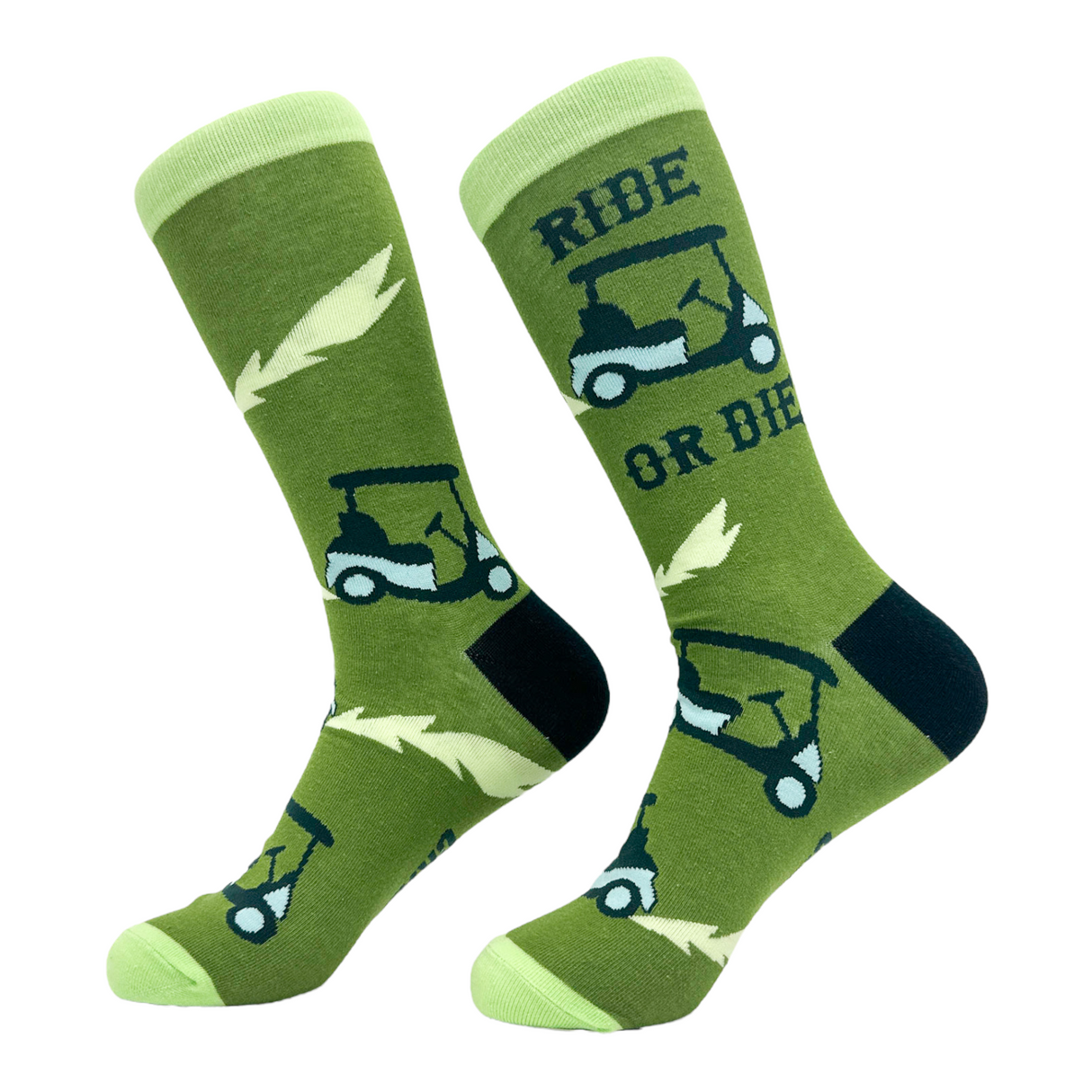 Men's Ride Or Die Socks Funny Golf Cart Golfing Lovers Footwear